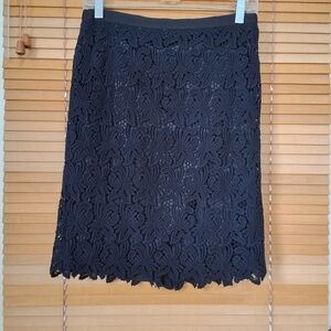 Talbots Black Lace Skirt 2P